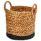 Baum Brothers Small Arrow Weave Water Hyacinth Round Basket - image 1