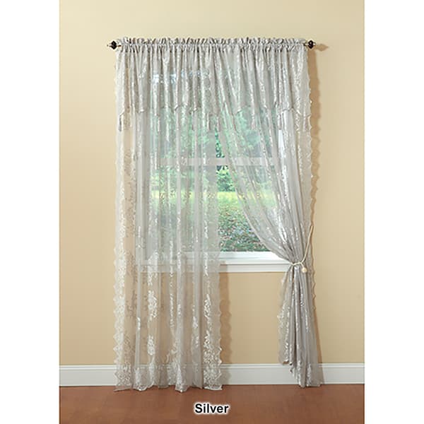 Carly Floral Lace Curtain Panel