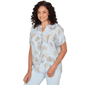 Petite Emaline Limoncello Sunrise Cold Shoulder Floral Blouse - image 3
