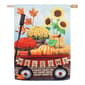 Evergreen Autumn Red Wagon Garden Flag - image 1