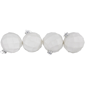 Northlight 4ct. White Glittered Christmas Glass Ball Ornaments - image 3