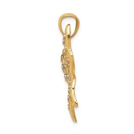 Gold Classics&#8482; 14kt. Gold and Rhodium Butterfly Pendant