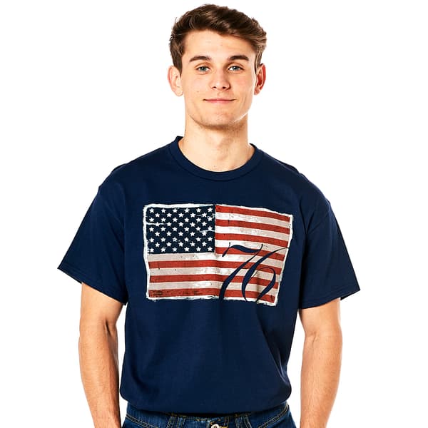 Mens Patriotic Vintage 76 Flag Short Sleeve Graphic T-Shirt