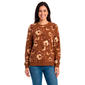 Plus Size Emily Daniels Long Sleeve Floral Crew Neck Sweater - image 1