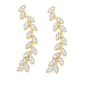 Accents by Gianni Argento Diamond Accent Leaf Crawler Earrings - image 1