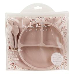 Baby Girl Nicole Miller New York 4pc. Silicone Meal Set
