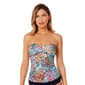Womens Anne Cole Sunset Dot Twist Front Tankini Swim Top - image 2
