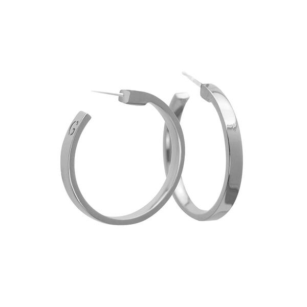 Guess Silver-Tone Hoop Earrings - image 