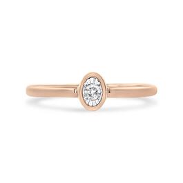 Haus of Brilliance 14kt. Rose Gold Over Silver Diamond Ring