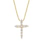 Diamond Classics&#40;tm&#41; 14kt. Gold 1ctw. Diamond Cross Pendant Necklace - image 1
