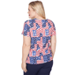 Womens Alfred Dunner Lady Liberty American Flag Keyhole Blouse - image 1