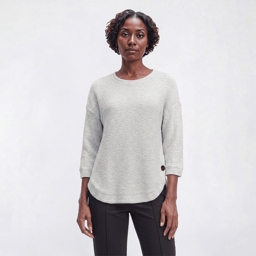 Petite Robert Louis 3/4 Drop Shoulder Sleeve Popcorn Sweater