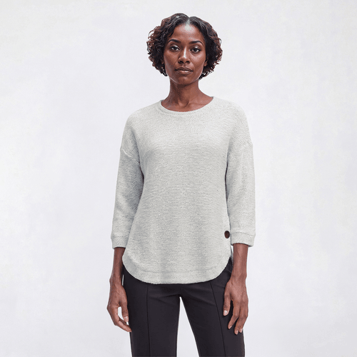 Womens Robert Louis 3/4 Drop Shoulder Sleeve Popcorn Sweater - image 