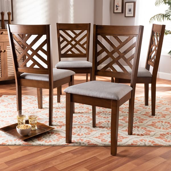 Baxton Studio Caron 4 Piece Dining Chair Set