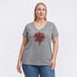 Plus Size Mountain Ridge Americana Sunflower V Neck Graphic Tee - image 1