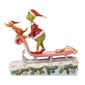 Jim Shore Grinch and Max on Sled Christmas Figurine - image 2