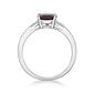 Sterling Silver Ring w/ Garnet & White Topaz Gemstones - image 3
