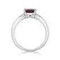 Sterling Silver Ring w/ Garnet & White Topaz Gemstones - image 3