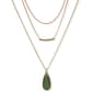 Nine West Gold-Tone Erinite Multi-Row Teardrop Necklace - image 1
