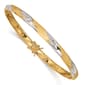 Gold Classics(tm) 14kt. White Rhodium Polished Satin Flexible Bangle - image 1