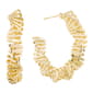 14ktk. Gold Over Brass 30mm Twisted Fancy Hoop Earrings - image 1
