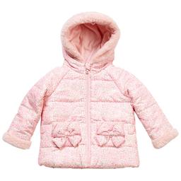 Toddler Girl Wippette(R) Faux Fur Trim Floral Puffer Jacket