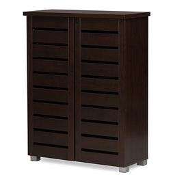 Baxton Studio Adalwin 2 Door Shoe Storage Cabinet