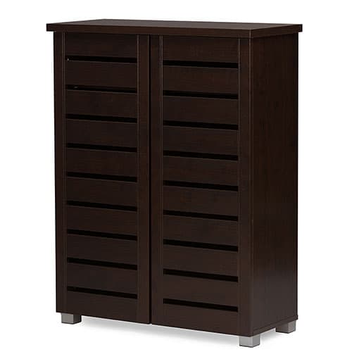 Baxton Studio Adalwin 2 Door Shoe Storage Cabinet