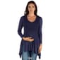Plus Size 24/7Comfort Apparel Split Hemline Maternity Tunic Top - image 5