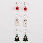 Tree/Reindeer/Bell Earring Trio - image 1