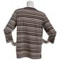 Plus Size Hasting & Smith 3/4 Sleeve Stripe Open Crew Neck Top - image 3