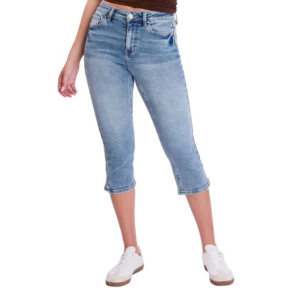 Juniors YMI&#40;R&#41; 21in. High Rise Capri Pants with Side Slits - image 