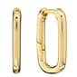 Gold Over Brass Rectangle Huggie Hoop Earrings - image 1