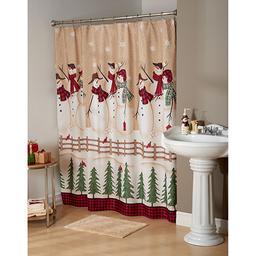 Avanti Snowmen Gathering Shower Curtain