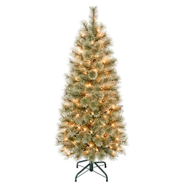 National Tree 4.5ft. Arcadia Pine Cashmere Pre-Lit Slim Tree