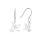 Athra Sterling Silver Laser Cut Hummingbird Drop Earrings - image 1