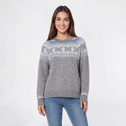 Womens Architect(R) Long Sleeve Fair Isle Raglan Sleeve Sweater