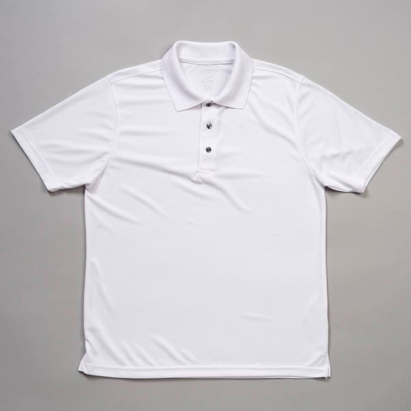 Mens Cross & Winsor&#174; Golf Solid Grid Polo