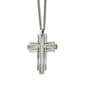 Mens Gentlemens Classics&#40;tm&#41; Carbon Fiber Inlay Cross Necklace - image 1
