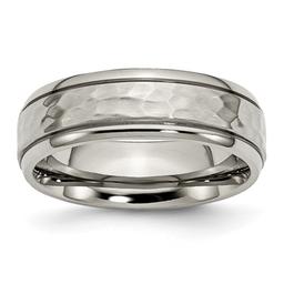 Mens Endless Affection(tm) Titanium 7mm Grooved Edge Band