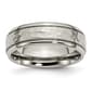 Mens Endless Affection&#40;tm&#41; Titanium 7mm Grooved Edge Band - image 1