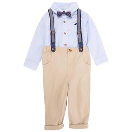 Baby Boy &#40;3-24M&#41; Little Gent&#40;R&#41; 4pc. Stripe Top Suspender Pants Set