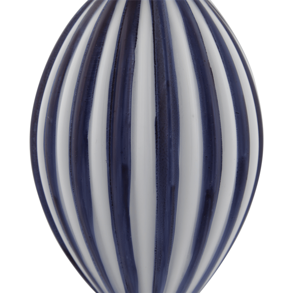 Northlight Blue & White Striped Finial Glass Christmas Ornament