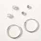 Kids Sterling Silver 3pr. Stud & Hoop Earrings Set - image 1