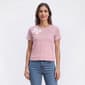 Womens Bare Your Soul By Sweet Soul Beaded Bow Tee - image 1