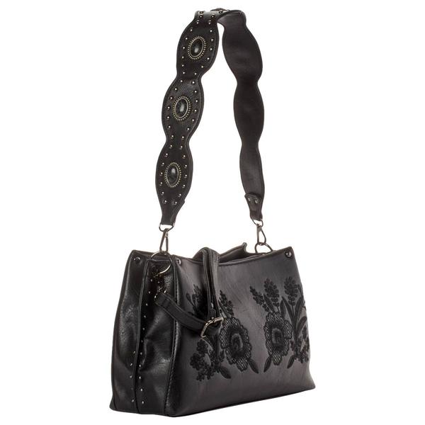 Sam & Hadley Embroidery Stud Shoulder Bag