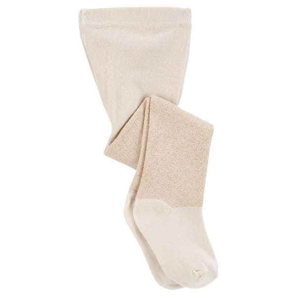 Baby Girl &#40;6-24M&#41; Carter''s&#40;R&#41; Rib Cream Lurex Tights - image 