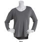 Womens RBX Peached Heather V-Neck Long Sleeve Round Hem Top - image 5