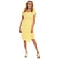 Womens Connected Apparel Short Sleeve V Neck Drape A-Line Dress - image 2