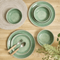 Sango Asher 12pc. Green Dinnerware Set with Reactive Glaze - image 5